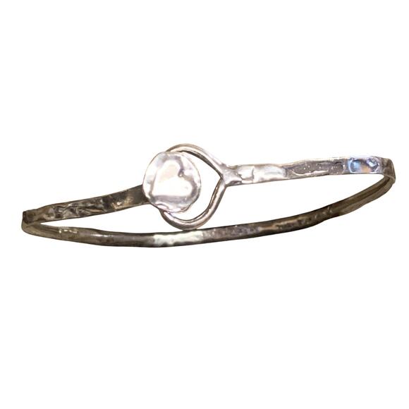 Handmade Hammered YOU ARE COVERED IN PRAYER Sterling Silver Bracelet w/ Heart - Picture 1 of 7